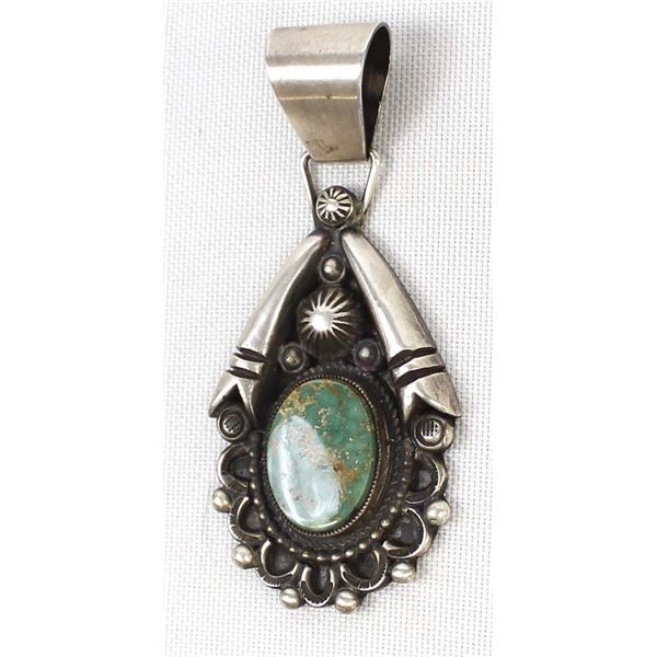 Navajo Sterling Royston Turquoise Pendant