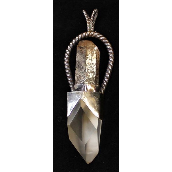 1986 Sterling Crystal Pendant w/ Topaz Crystal