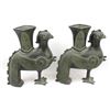 Image 8 : 2 Archaistic Chinese Bronze Phoenix Form Vessels