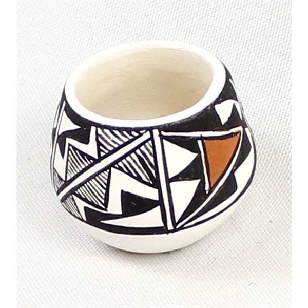 Acoma Miniature Pottery Bowl by Andrea Corpuz