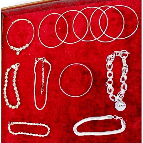 Sterling and Silvertone Bracelets