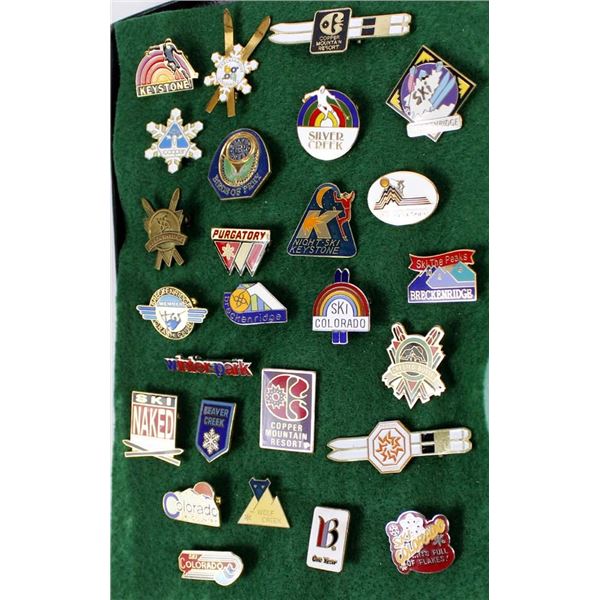 26 Vintage Colorado Ski Pins
