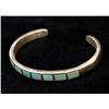 Image 1 : Vintage Navajo Sterling Inlay Turquoise Bracelet
