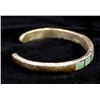 Image 9 : Vintage Navajo Sterling Inlay Turquoise Bracelet