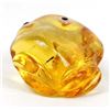 Image 7 : Zuni Amber Frog Fetish by Ricky Laahty