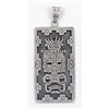 Image 2 : Large Mayan Designed Sterling Silver Pendant