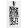 Image 5 : Large Mayan Designed Sterling Silver Pendant