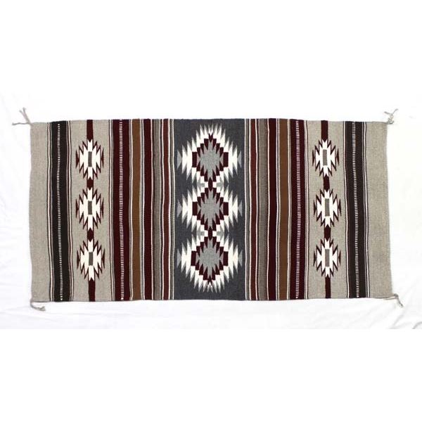Navajo Serrated Diamond Wool Textile Rug