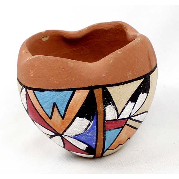 Tesuque Polychrome Poster Paint Pottery Jar