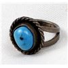 Image 1 : Navajo Old Pawn Sterling Turquoise Ring, Size 9