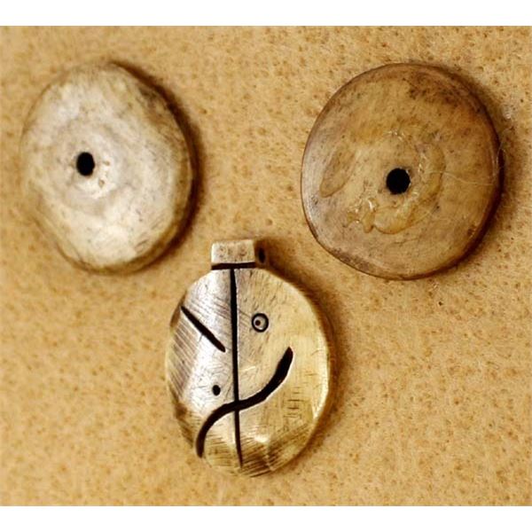 Antique Northwest Coast Bone Beads & Pendant