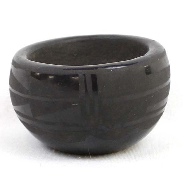 Historic Santa Clara Blackware Pottery Bowl