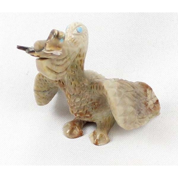 Zuni Picasso Marble Pelican Fetish by Joseph Zunie