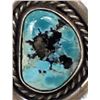 Image 3 : Navajo Old Pawn Sterling Turquoise Ring, Size 4