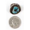 Image 8 : Navajo Old Pawn Sterling Turquoise Ring, Size 4