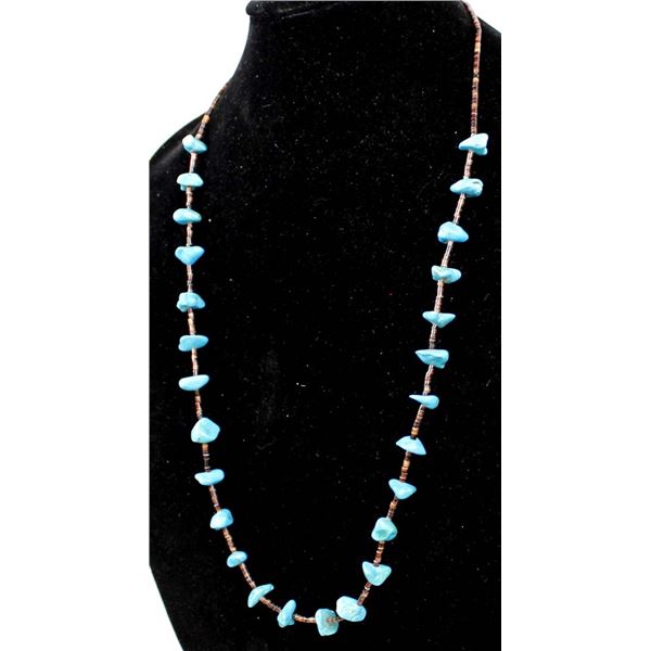 Navajo Shell Heishi & Turquoise Nugget Necklace