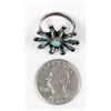 Image 8 : Zuni Sterling Needlepoint Turquoise Ring, Size 7