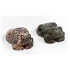 Image 5 : 2 Carved Stone Frogs
