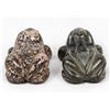 Image 9 : 2 Carved Stone Frogs