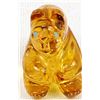 Image 3 : Zuni Amber Bear Fetish by R. & L. Soseah