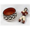 Image 1 : Native American Acoma Pottery Bowl and Figure