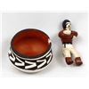 Image 2 : Native American Acoma Pottery Bowl and Figure