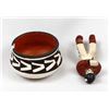 Image 5 : Native American Acoma Pottery Bowl and Figure