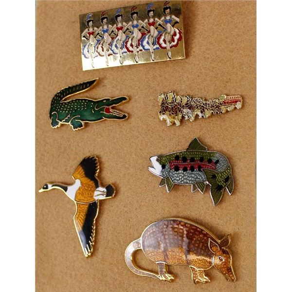 6 Various Vintage Lapel Pins