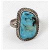Image 2 : Navajo Old Pawn Sterling Turquoise Ring, Size 9