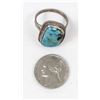 Image 8 : Navajo Old Pawn Sterling Turquoise Ring, Size 9