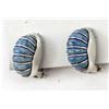 Image 1 : Sterling & Denim Turquoise Pierced Earrings