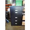 Image 1 : BLACK 5 DRAWER LATERAL FILING CABINET - 3 FOOT WIDE X 18 INCHES DEEP X 65 1/2 INCHES TALL