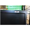 Image 2 : BLACK 5 DRAWER LATERAL FILING CABINET - 3 FOOT WIDE X 18 INCHES DEEP X 65 1/2 INCHES TALL