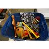 Image 2 : TOTE OF TONKA FIRETRUCK, REVERSE PAINTED LAMP SHADE, COLLECTABLES, BAROMETER
