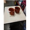 Image 1 : 2 POTTERY ELEPHANT PLANTERS