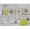 Image 1 : 3 CANADIAN SILVER DIMES 1963-1965  .800 SILVER AND 4 CANADIAN DIMES 1966-1968