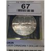 Image 1 : 1984 SILVER CANADIAN 1 DOLLAR COIN ANNIVERSARY OF TORONTO .500 SILVER