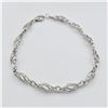 Image 1 : NEW STERLING SILVER DIAMOND BRACELET W/ APPRAISAL $950