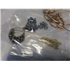 Image 2 : BASKET W/ VARIOUS JEWELLERY - 925 STERLING, GOLD PLATED CHAINS, JADE, ETC
