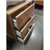Image 2 : MAPLE FINISH 3 DRAWER ENDTABLE