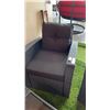 Image 8 : BRAND NEW 4 PIECE CONVERSATION SET, BLACK RATTAN WICKER, BLACK CUSHIONS, TEMPERED GLASS COFFEE TABLE
