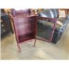 Image 8 : ANTIQUE GLASS DOOR DISPLAY CABINET WITH MIRROR GALLERY AND MODERN INTERIOR LIGHT