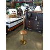 Image 1 : VINTAGE MCM BRASS AND WOOD FLOOR LAMP WITH MILK GLASS SHADE