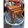 Image 1 : 3 PIECE TEAK MADE IN DENMARK NESTING ENDTABLE SET