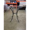 Image 2 : 3 PIECE GLASSTOP AND WICKER LOOK BISTRO SET - 2 FOOT DIAMETER X 27.5 INCHES TALL