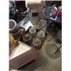 Image 3 : 2 TRAYS OF COLLECTABLES, GLASS JARS, INSULATORS, ESTATE GOODS