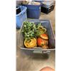 Image 1 : TOTE OF CANNISTERS, VASES AND ARTIFICIAL PLANT