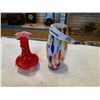 Image 1 : 2 ART GLASS VASES