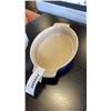 Image 2 : LA CRUSET DISH AND MILK GLASS SQUARE BOWL