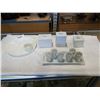 Image 1 : LOT OF WHITE PORCELAIN DISHES - EGG CUPS, LIDDED DISH, ETC